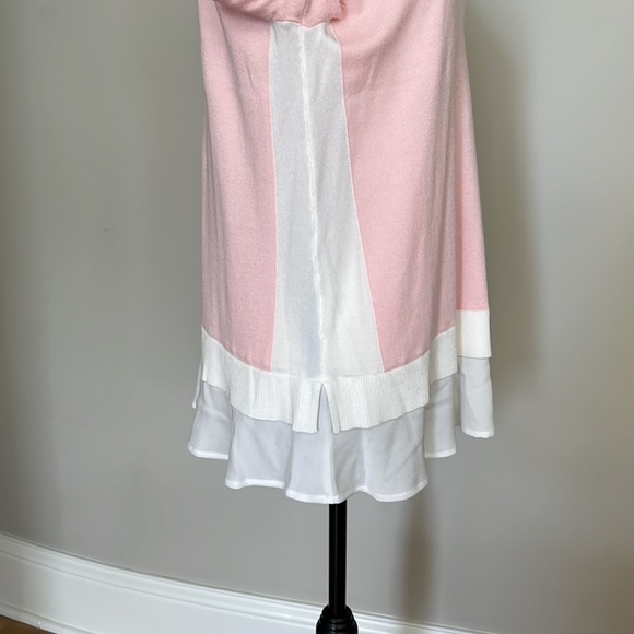 Tommy Hilfiger Woman's Layered Look Sweater, Size L, pink & white, tunic - Picture 12 of 12
